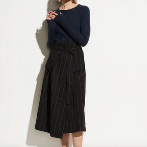 Vince belted striped utility skirt 10 — NEW